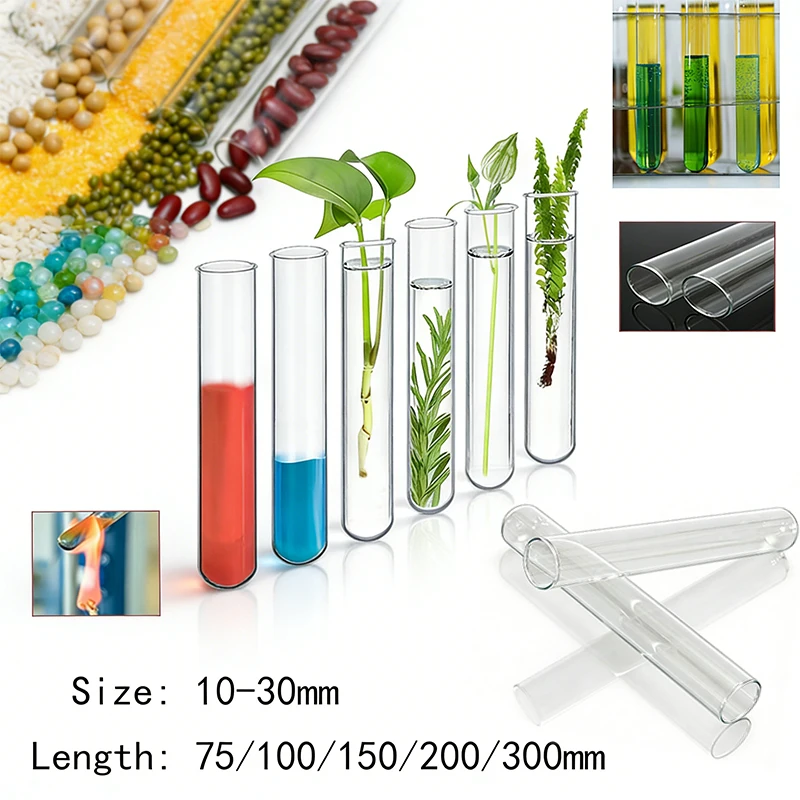 5pcs Flowers Test Tube Vase Acrylic Glass DIY Home Decor Plaster Resin Clear Display Stand Plant Incubator For Hydroponic Making