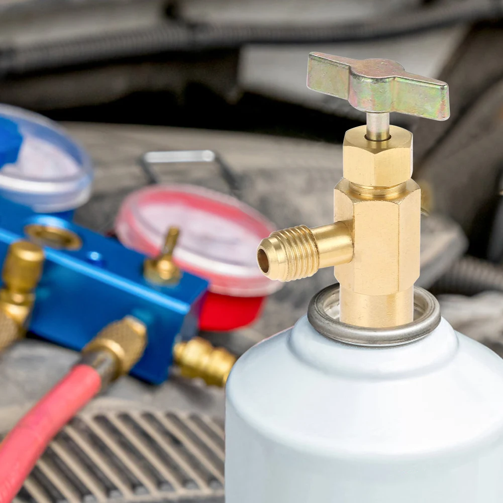 R1234A robinet de canette auto-scellant 1/2 filetage femelle réfrigérant peut ouvre-bouteille ouvre-bouteille auto-scellant pour la climatisation