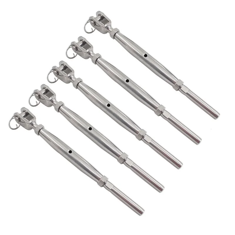 5PCS SS316 Jaw Swage Turnbuckle Cable Railing Kit Rigging Hareware for Wire Rope