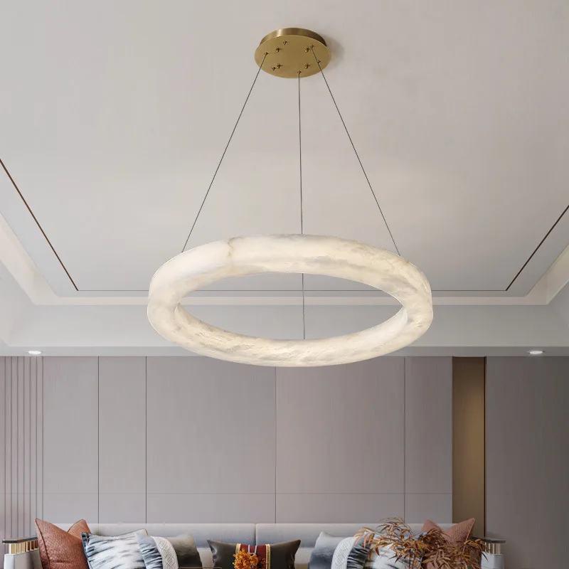 Nordic Minimalist Hollow Circular Ringled Pendant Lamp for Living Dining Table Room Office Home Design Art Hanging Light Fixture
