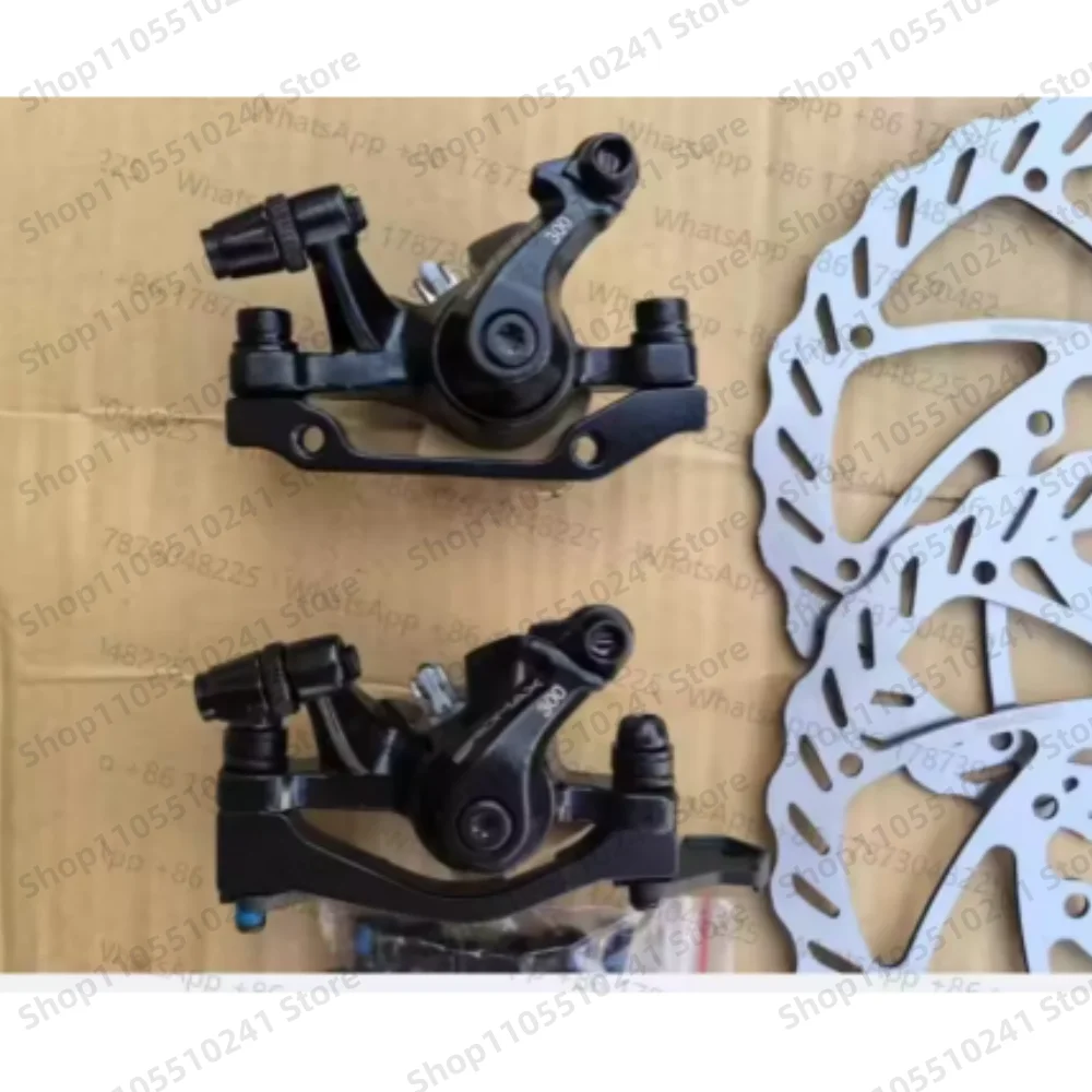 1set PROMAX Dsk-330r /300 Flat-mount Mechanical Disc Brake Calipers Front/Rear + 2pcs 160mm Rotors + Screws for Road MTB Bike view 3