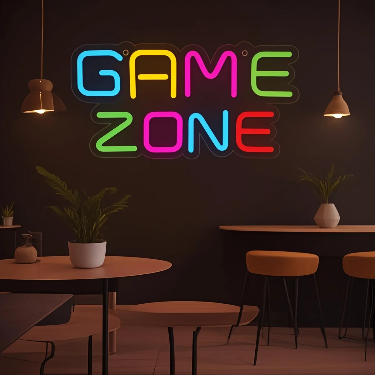 Neon lights in the gaming area, LED wall art, USB power supply, game room decoration, suitable for men's cave electronic competi