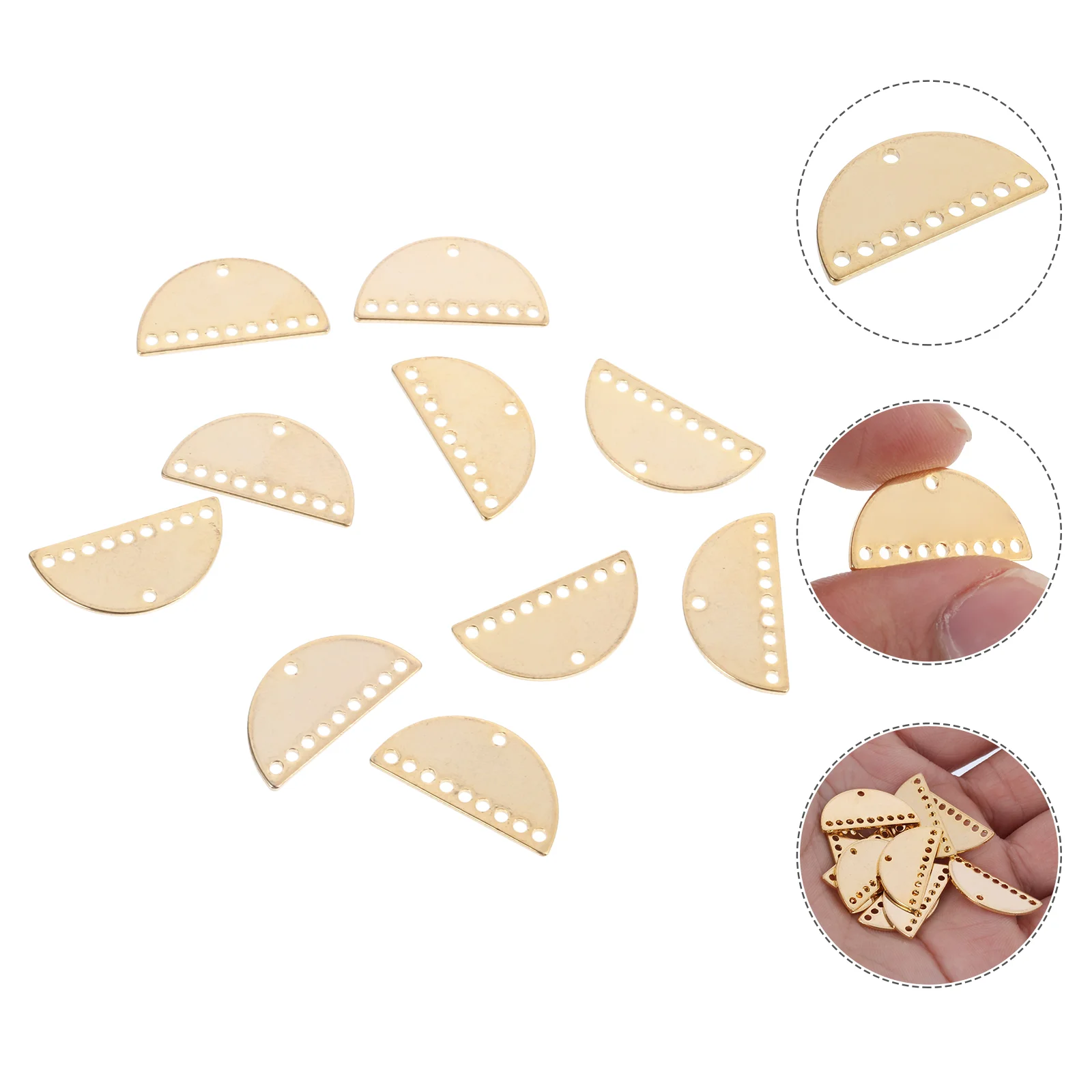 

10 Pcs Jewelry Accessories Hang Tag Exquisite Craftsmanship Pendant Mini DIY Making Accessory Necklace Metal Charms for