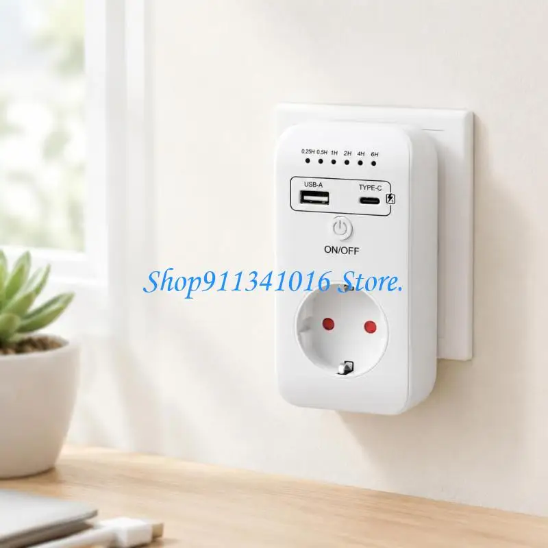  USB-A and Type C Timed Power Unit Timer Socket for Listed Kitchen Appliances