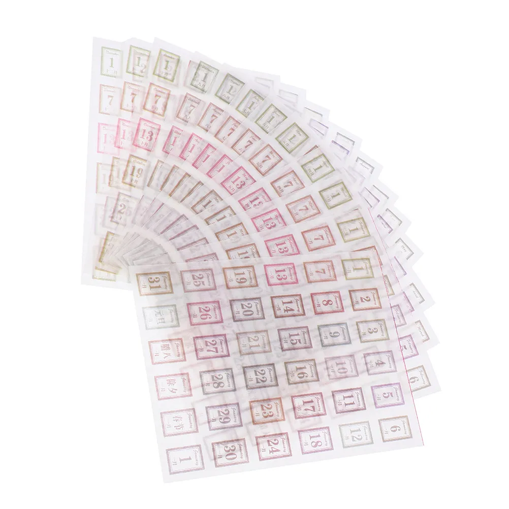 

24Pcs Aesthetic Calendar Reminder Stickers for Planners Journal Scrapbooking Daily Weekly Monthly Organization Smooth Adhesive