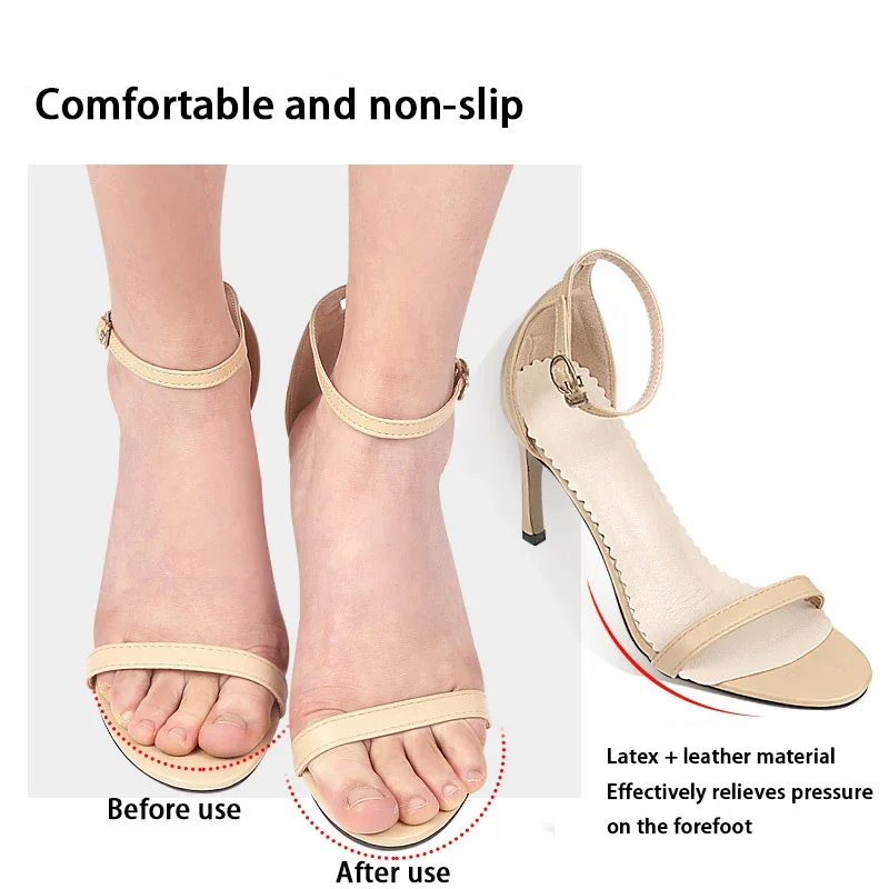 1 زوج/3 زوج/5 زوج المرأة عالية الكعب المضادة للانزلاق النعال الصيف صندل النعال لينة ومريحة نعل ذاتية اللصق وحيد #3