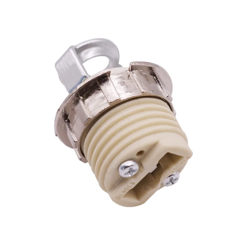 G9 cartridge ring ,G9 lamp cap full tooth ceramic M10 tooth, metal outer ring, tooth height 10mm, plug-in lamp cap