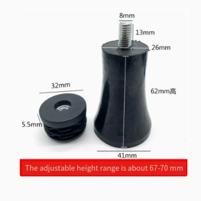 

1/3/5/7-12Pcs Black Rubber Adjustable Feet Pad Screw Chairs Furniture Leg Table Leveling Feet Pad Screw Anti-skid M8 1pack