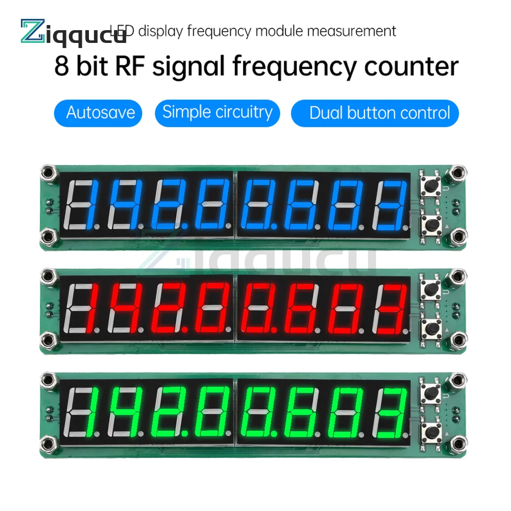 

8 bit LED 0.1Mhz To 1200Mhz RF Display Component Signal Frequency Counter LED Display Frequency Module Measures Frequency