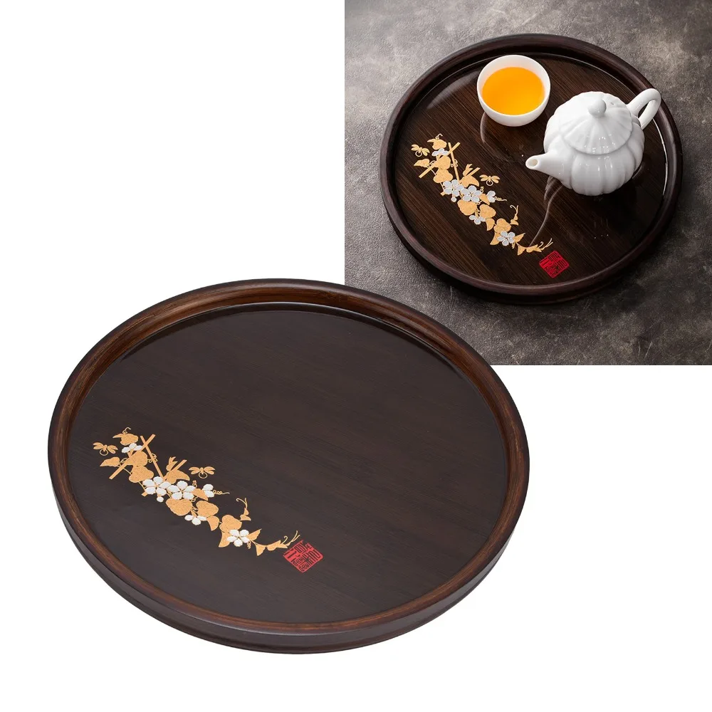 Bamboos Snack Tray Unique Creative Shallow Flat Tray Serving Plate Light Thin Panel Smooth Surface Food Platter Afternoon Tea