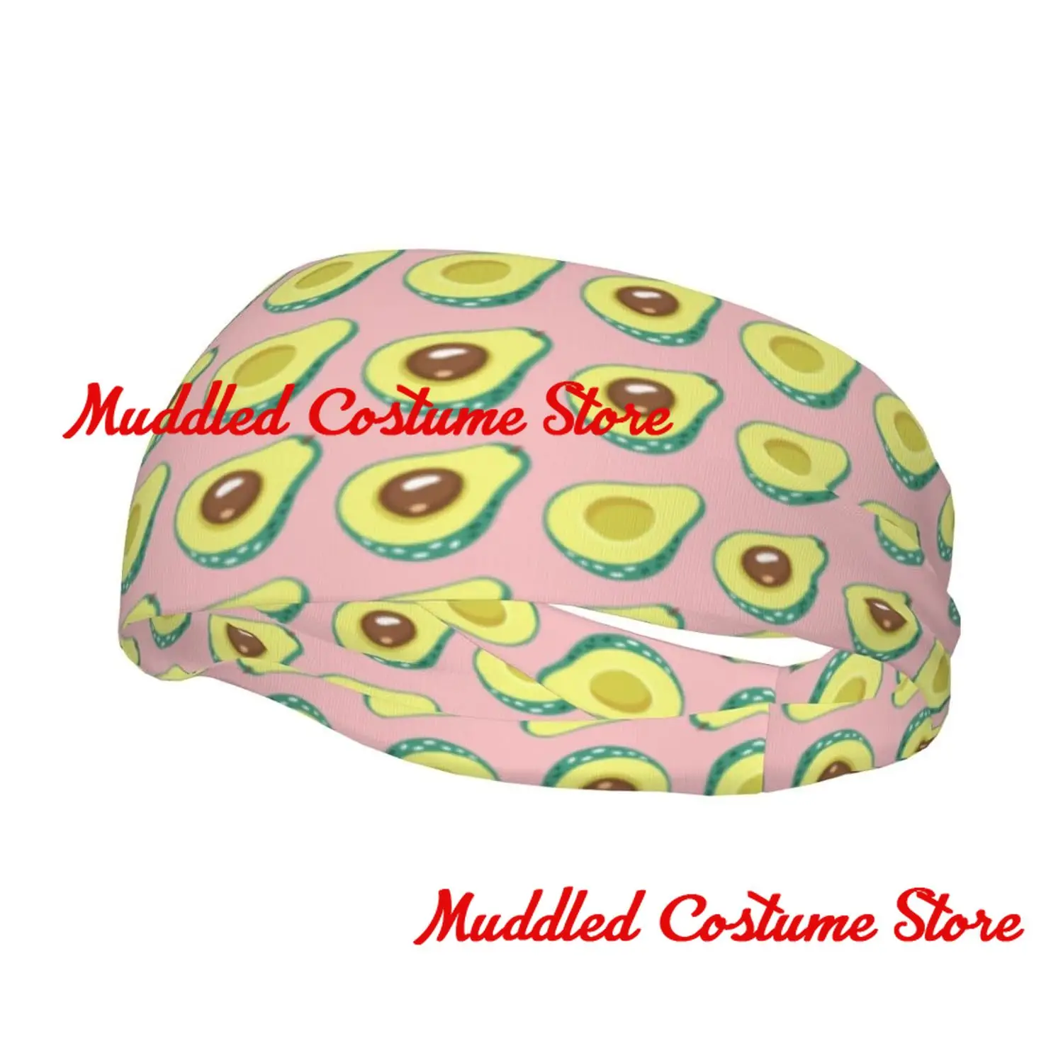 

Милые повязки на голову с рисунком авокадо, спортивные повязки для тренировок, тюрбан для волос, голова для мужчин, женщин, йога, фитнес