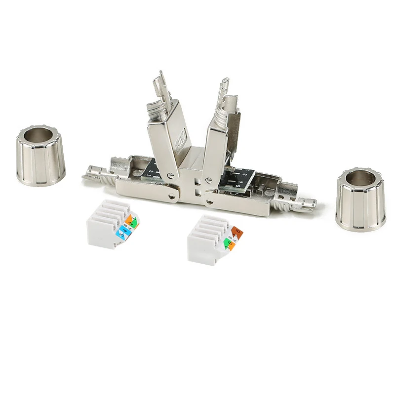 

CAT6A CAT7 Converter Network Cable Extend Adapter Ethernet RJ45 Fully Shielded Module Cord Splitter Expand Wire Connector