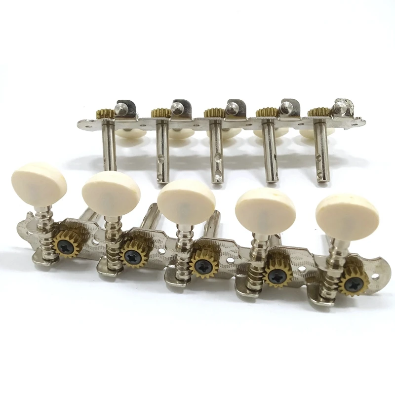 10 String Guitar Tuning Pegs Chrome Plated Machine Heads 5L 5R Acoustic Guitar Instruments Accessory Part