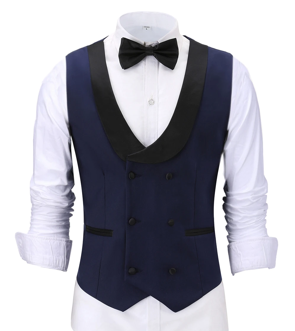 New Suit Vest Wedding Dress High-quality Goods Men's Fashion Design High-end Men's Business Casual Low Collar Suit Vest