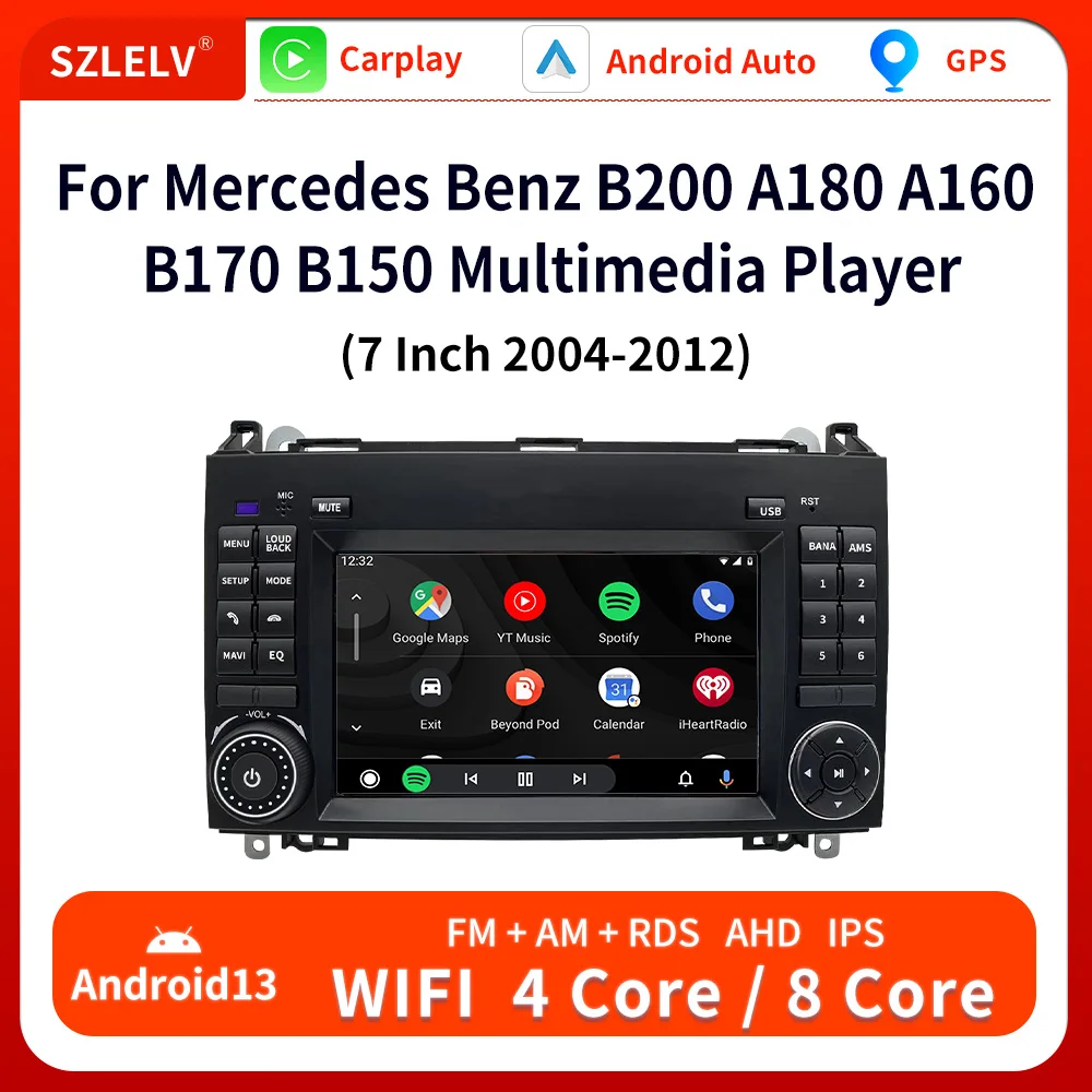 7 Inch 2 Din Auto Car Radio For Mercedes Benz B200 B150 B170 A180 A160 W906 W209 W311 W315 W318 GPS Wifi RDS Car Player Carplay