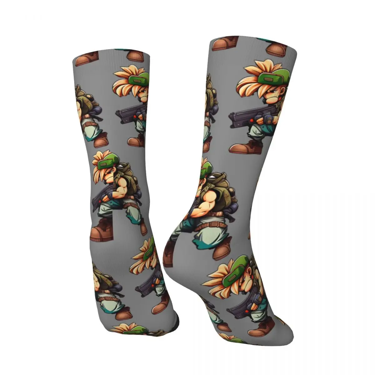 Funny Crazy compression Fun Sock for Men Hip Hop Harajuku M-Metal Slug Happy Quality Pattern Printed Boys Crew Sock Novelty Gift