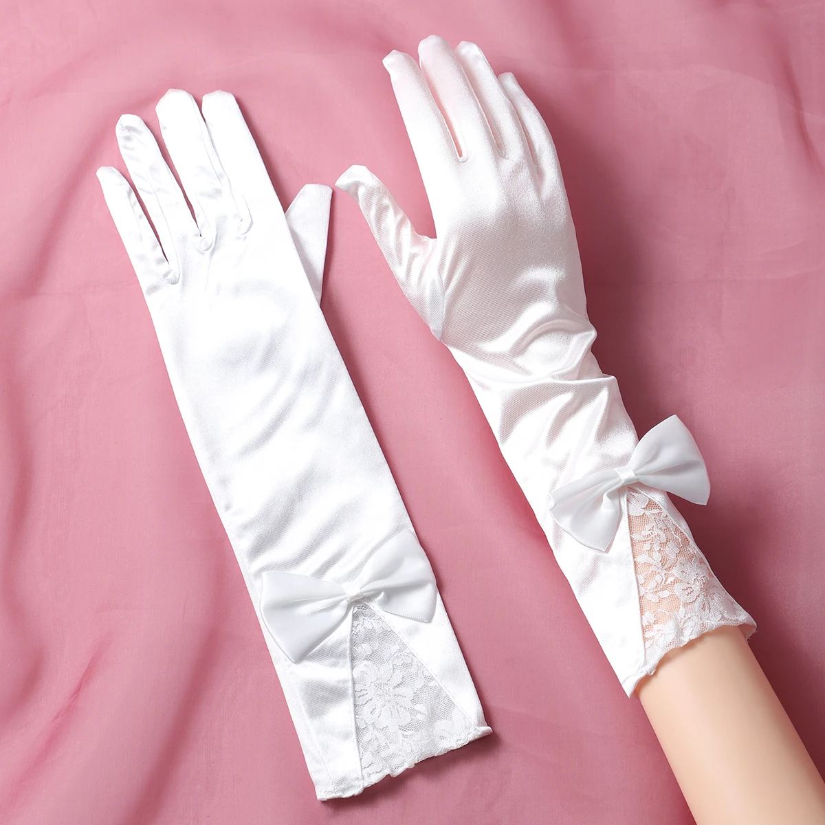 Gants de mariage à nœud blanc pour femmes, Gants pour patients, Nobles, MMobescale, Convient pour la fête de Rh