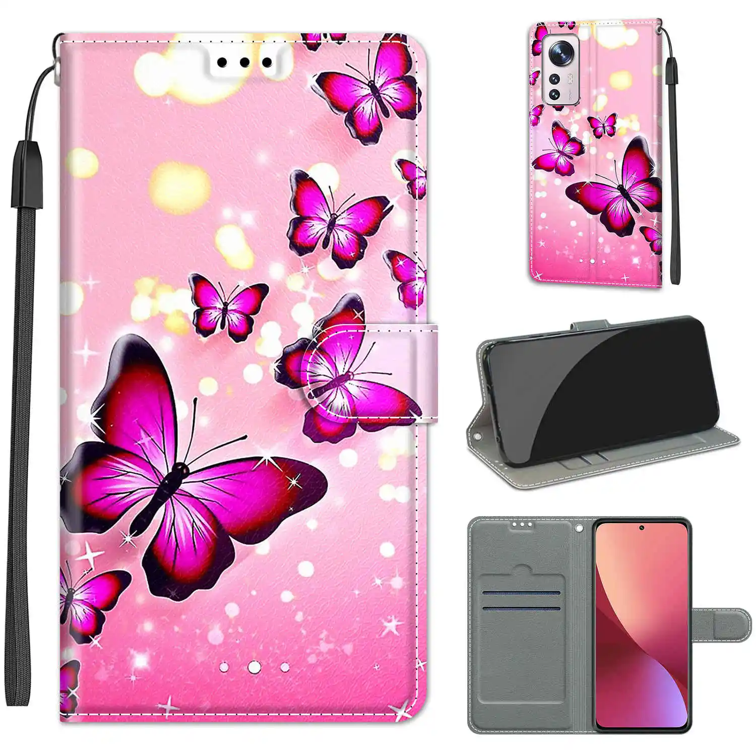 Flip Painted Phone Case For Xiaomi 11T/11TPro/12/12Pro/12T/12TPro/12Lite/12Lite NE Cover Xiaomi Poco M4 Pro 4G/Poco X4 Pro 5G