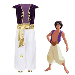 Disfraces de Aladdín para niños, disfraz de príncipe árabe, conjunto de chaleco y pantalones, ropa de fiesta de Halloween
