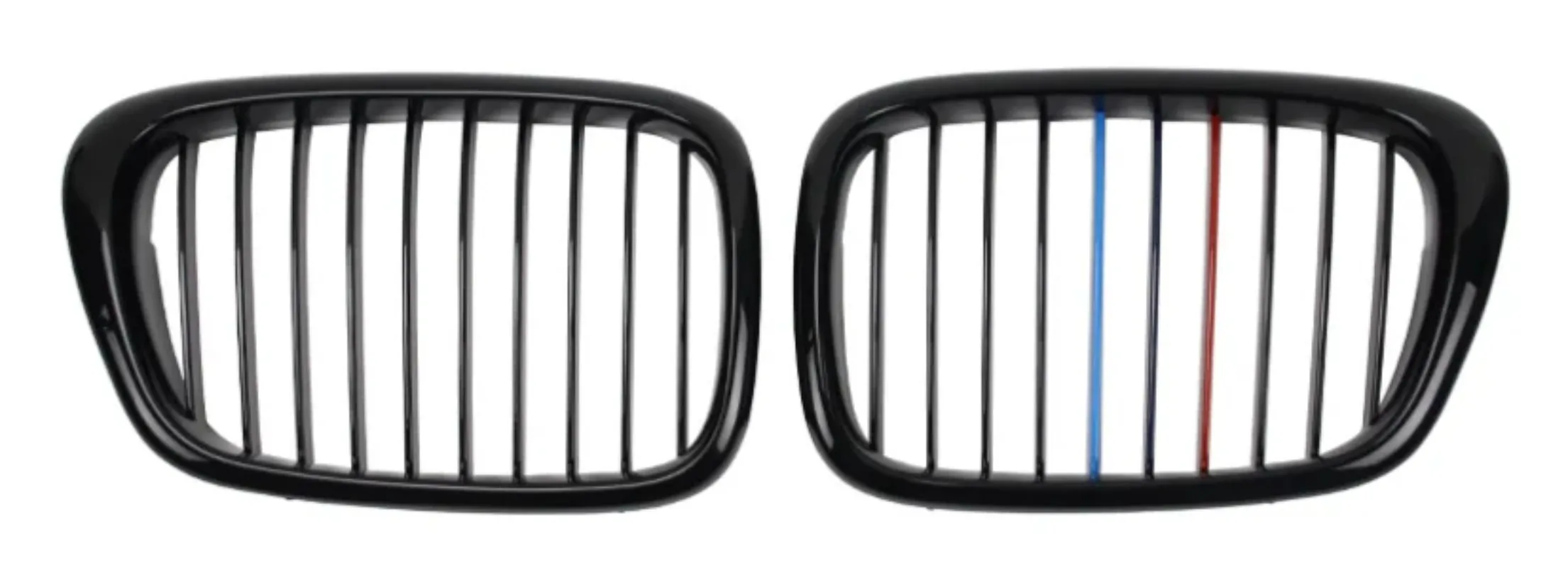 95-04 Single Slat Gloss Black/Matte Black M Color for BMW 5 Series ABS Grill E39 1995-2004 Front Bumper Grille
