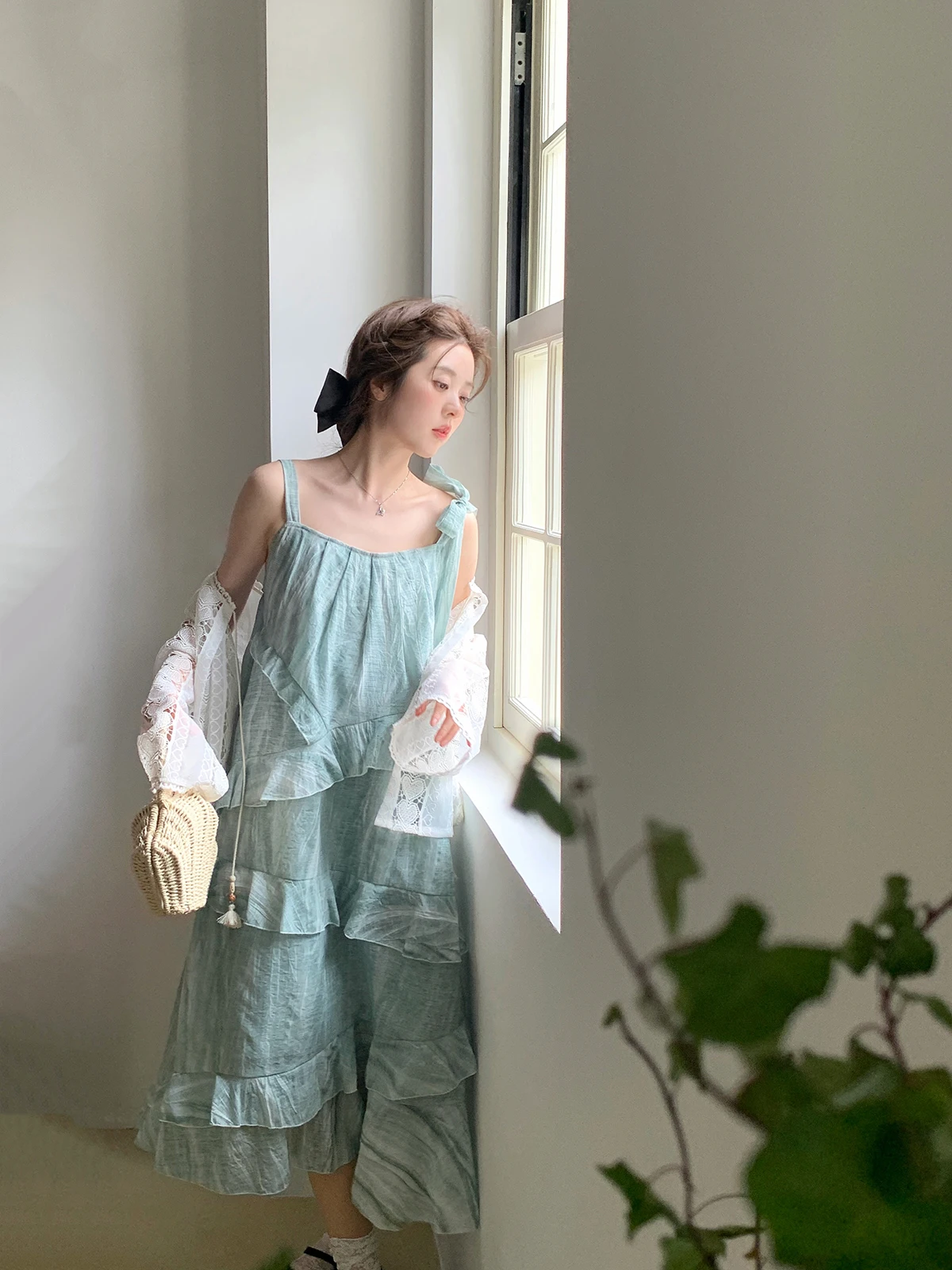 

Синее платье-миди с волнистым ремешком, повседневное, больших размеров, А-силуэт, с квадратным вырезом, для многослойного ношения, с оригинальным дизайном.