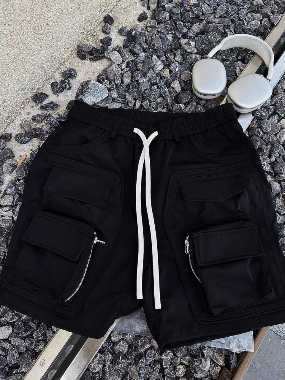 

Ailz Outdoor Nylon Tactical orts with Zipper And Multiple kets Youthful Casual Pants for Summer Five-Quarter Length