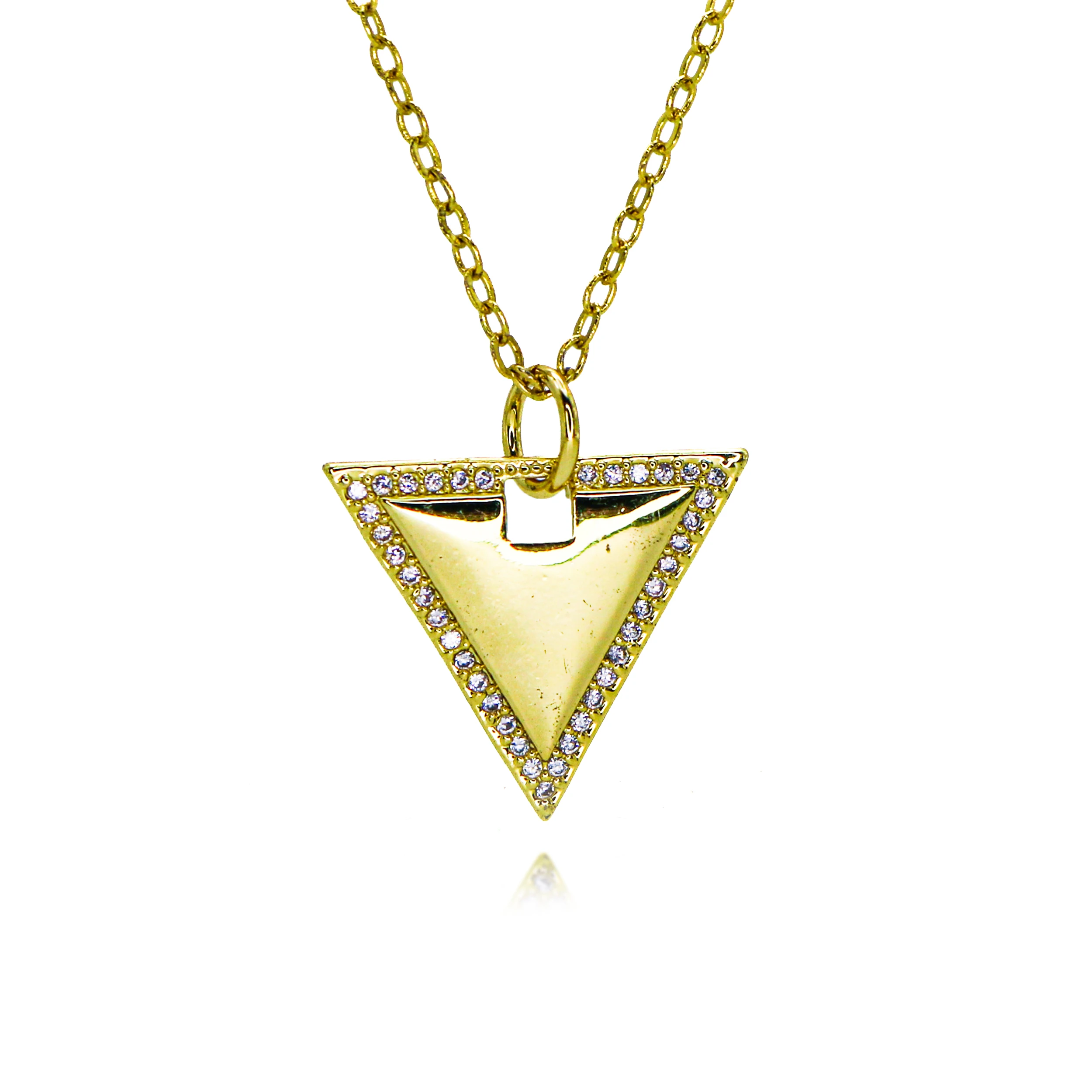 Gold Plated Minimalist Inverted Triangle Charms for DIY Jewelry Making Circle Coin Geometry Pendant Christmas Gifts Jewelry