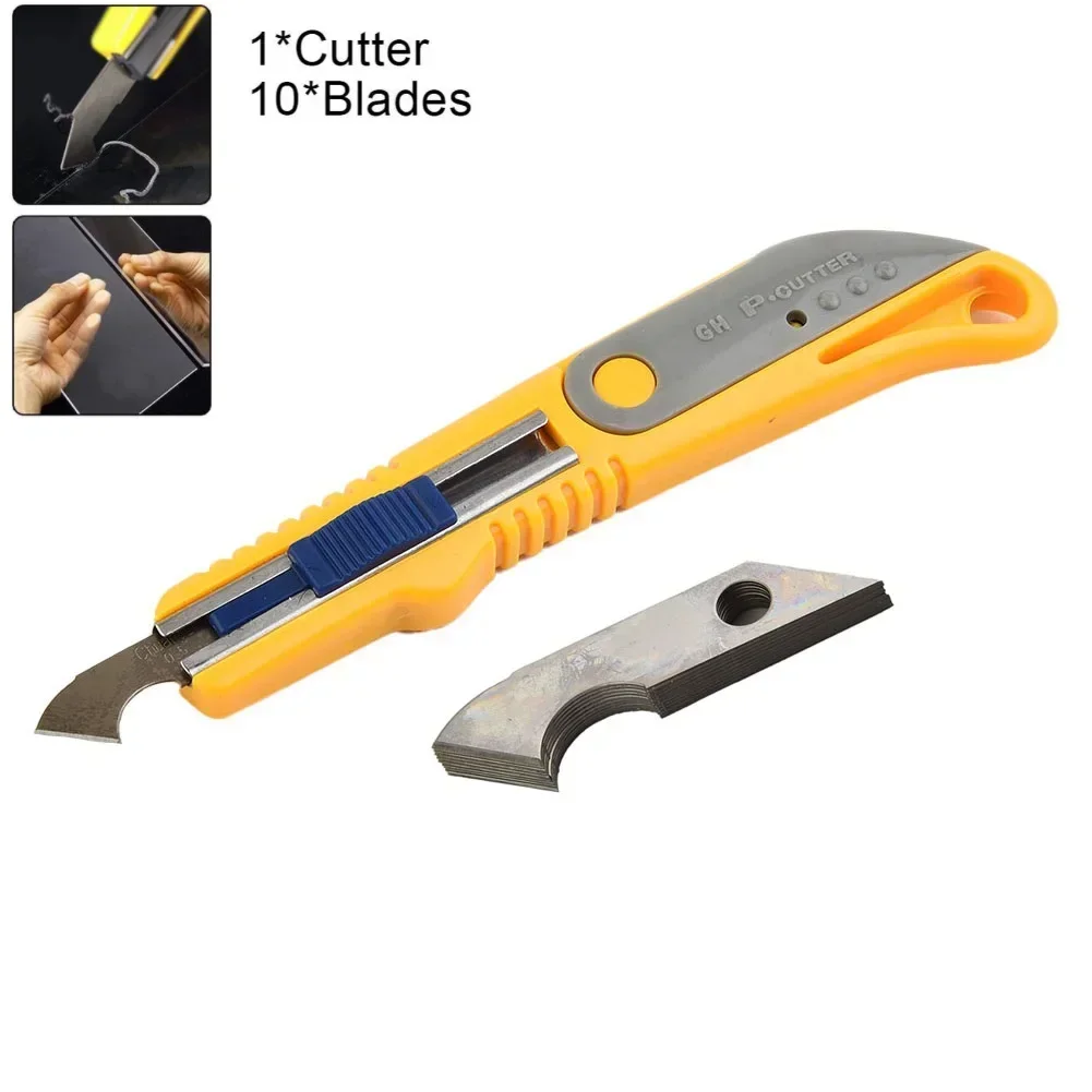 1x Cutter With 10 Blades 16x3.5cm For Acrylic Plastic Sheet Plexiglass Cutter Metal Accessories Precision Cutting Tool