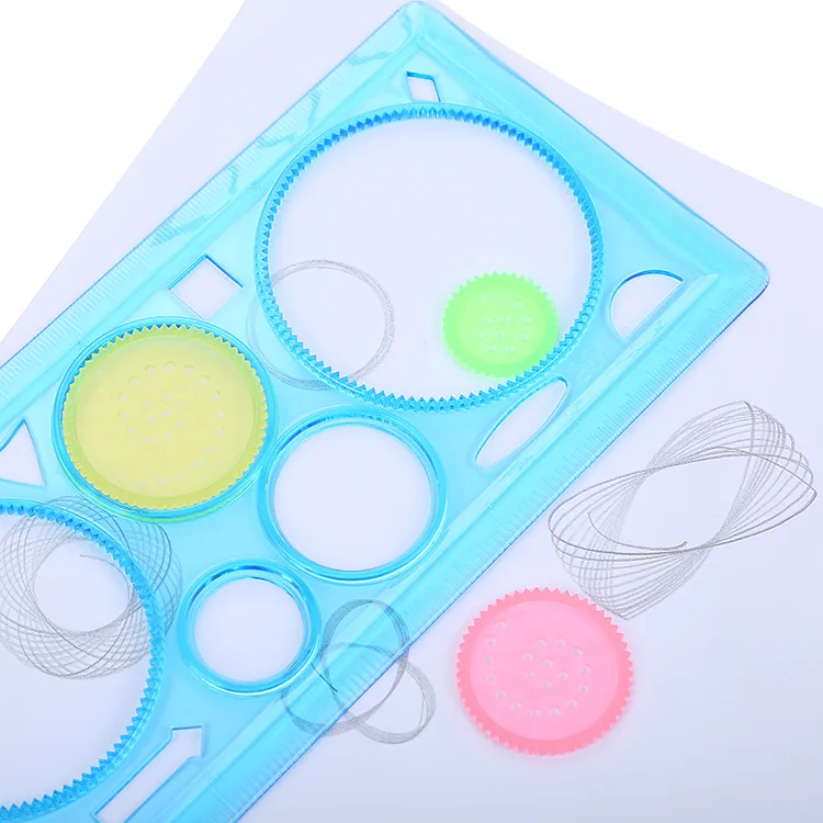 12 pcs Wholesale Ruler Stationery Set Children's Art Painting Template Ruler Student Drafting Supplies