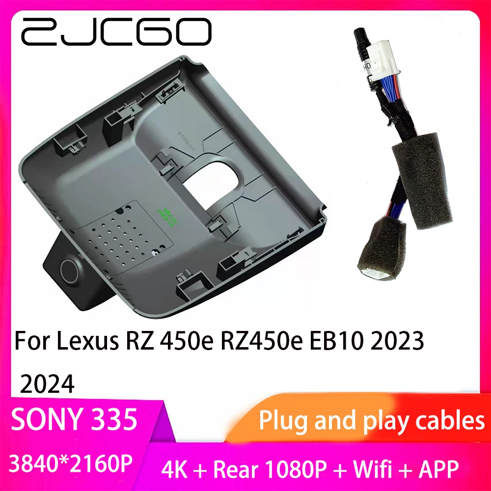 ZJCGO Plug and Play DVR Dash Cam 4K 2160P Video Recorder For Lexus RZ 450e RZ450e EB10 2023 2024