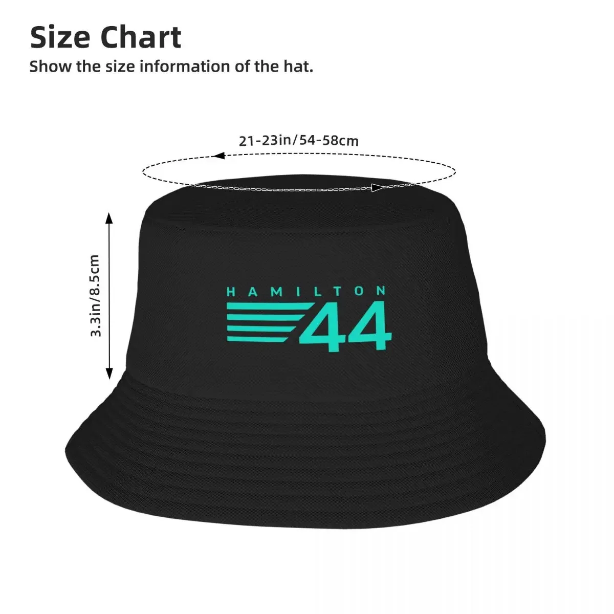 Lewis Hamilton 44 - F1 Bucket Hat Panama For Man Woman Bob Hats Hip Hop Fisherman Hats Summer Beach Fishing Unisex Caps