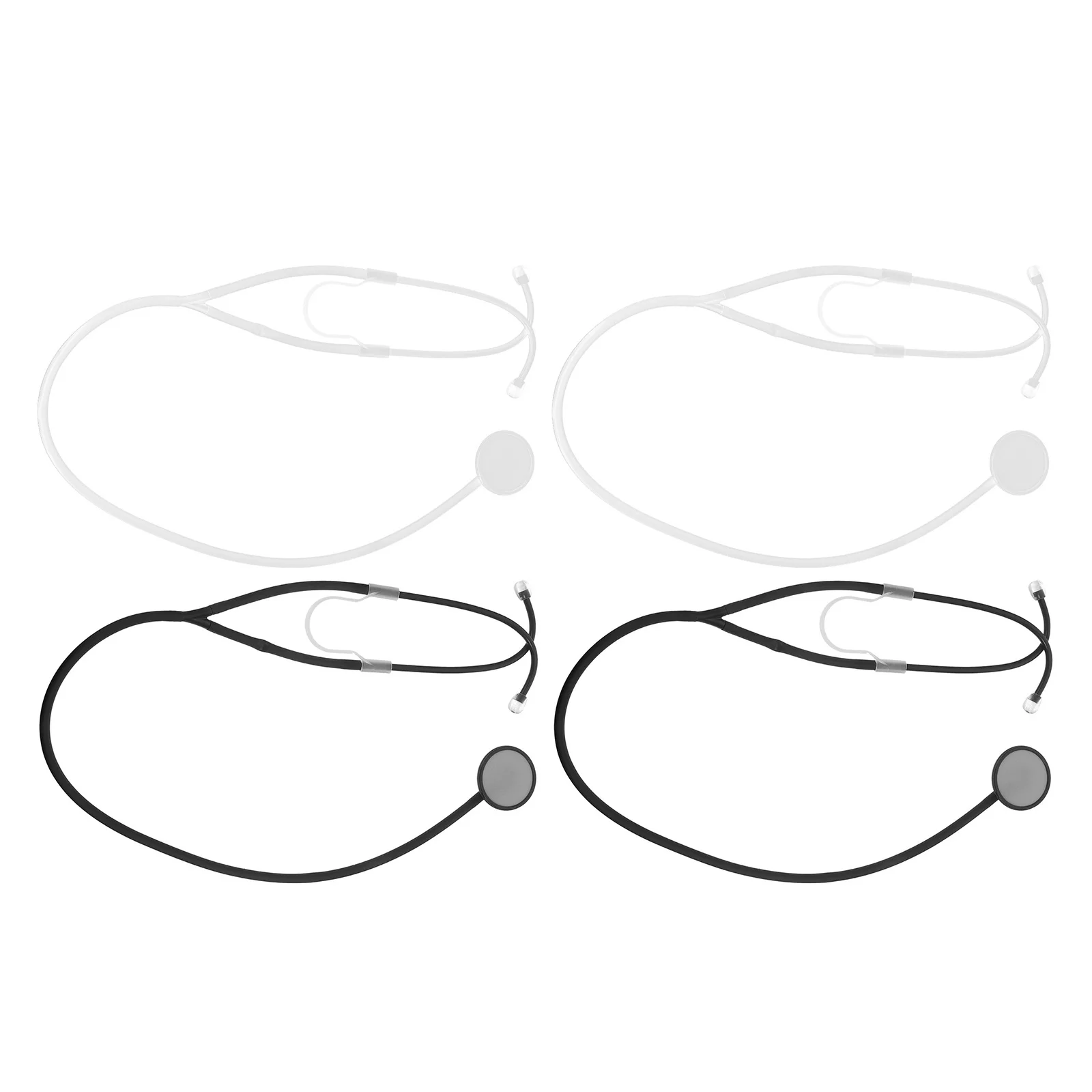 4 pçs adereços de estetoscópio de plástico resistente role play escola médica ensino médico kit para crianças ornamentos de halloween crianças estetoscópio