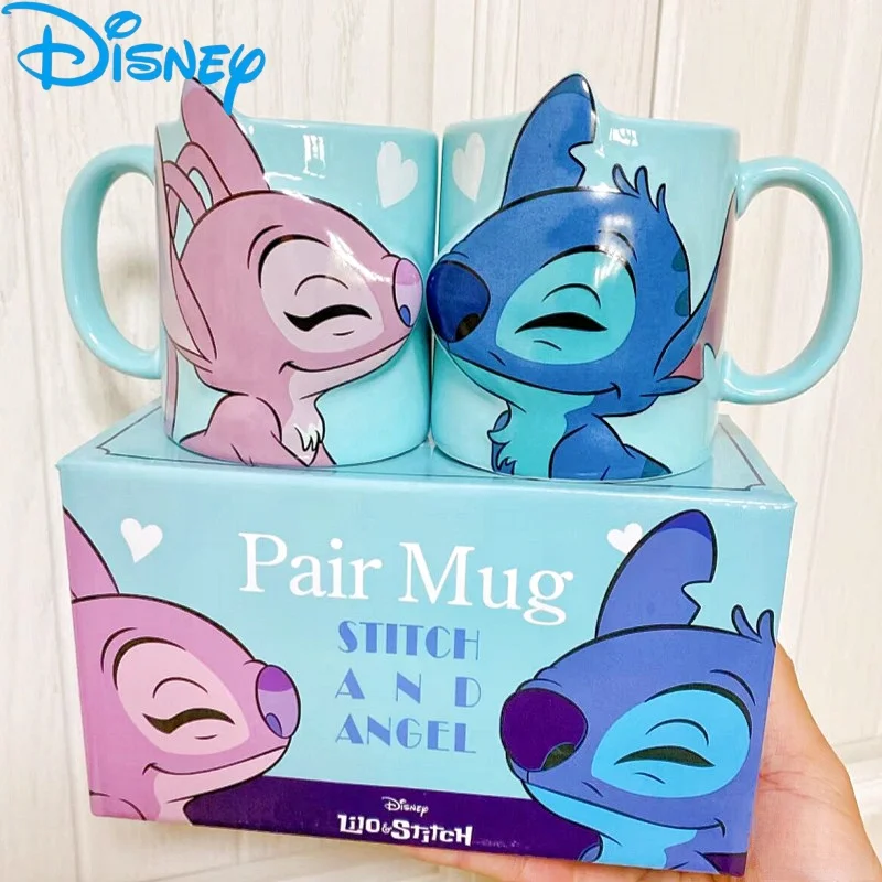 

Disney Lilo Stitch Ceramic Water Cup Anime Large Capacity Mug Birthday Present Gift Girls Couples Cup Lovely Drink Water Kawaii