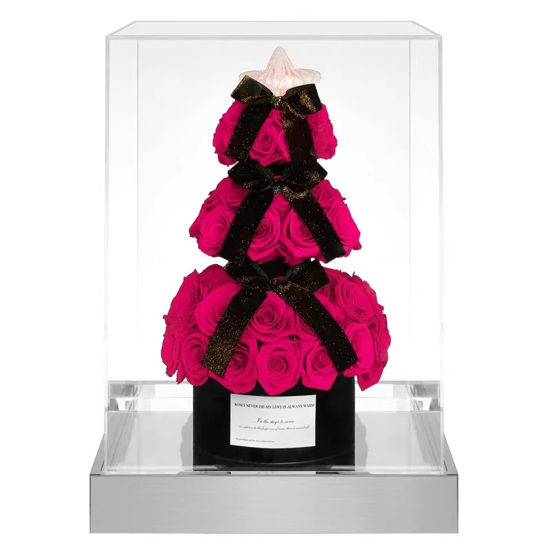 

Christmas tree eternal flower high-end real flower gift box ornament