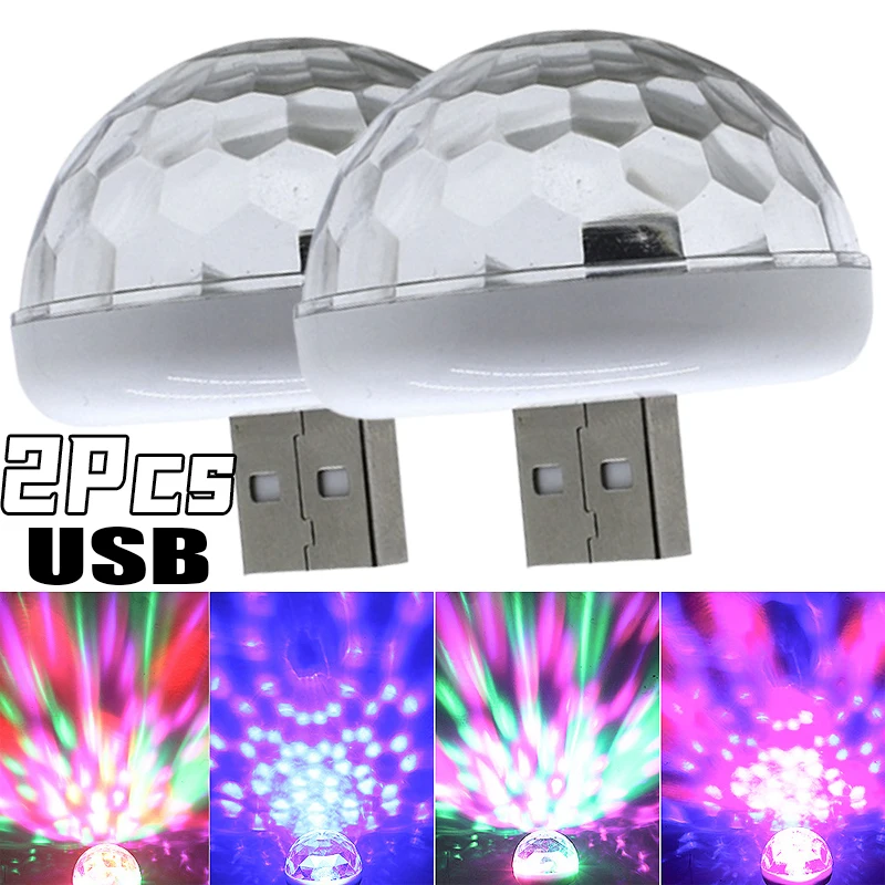 

Mini USB LED Car Interior Atmosphere Light Plug-In 5V Lamps Ambient Light Colorful USB Night Atmosphere Lights Decorative Lamp