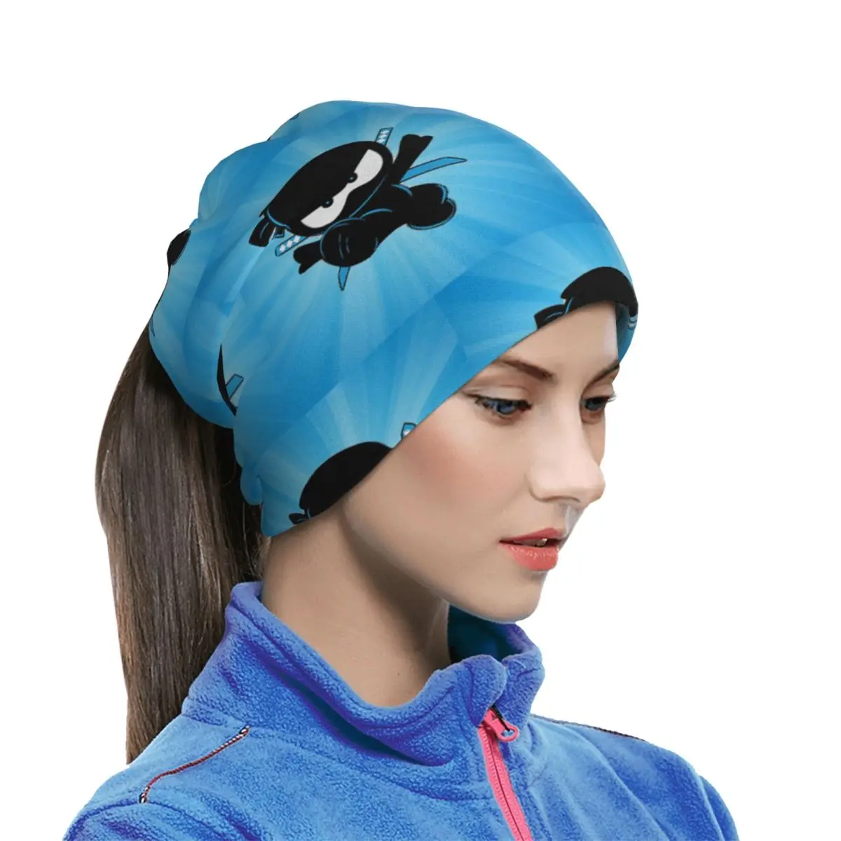 Ninja Kidz Multifunctional Elastic Neck Gaiter Dust Proof Face Cover Bandana Unisex for Motorcycle Hiking Fishing