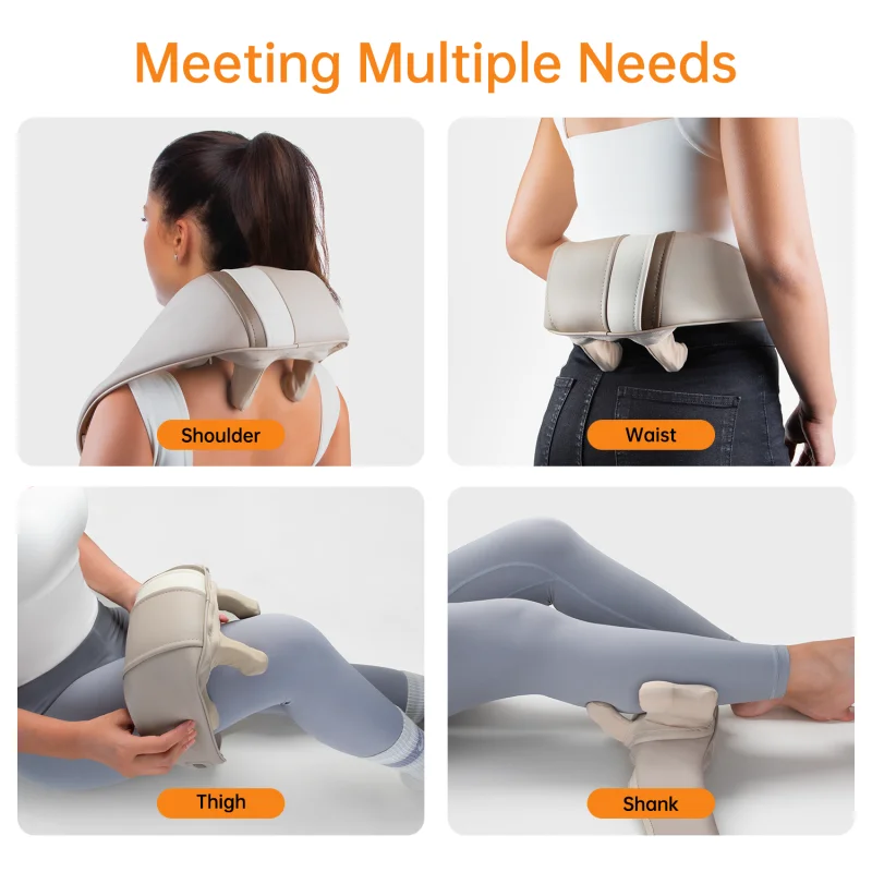 Mebak N1 Massager Voor Nek en Cervicale Schouder Met Verwarming Massage Kussen voor Achterbenen Taille Spier Kneden Massage Sjaal