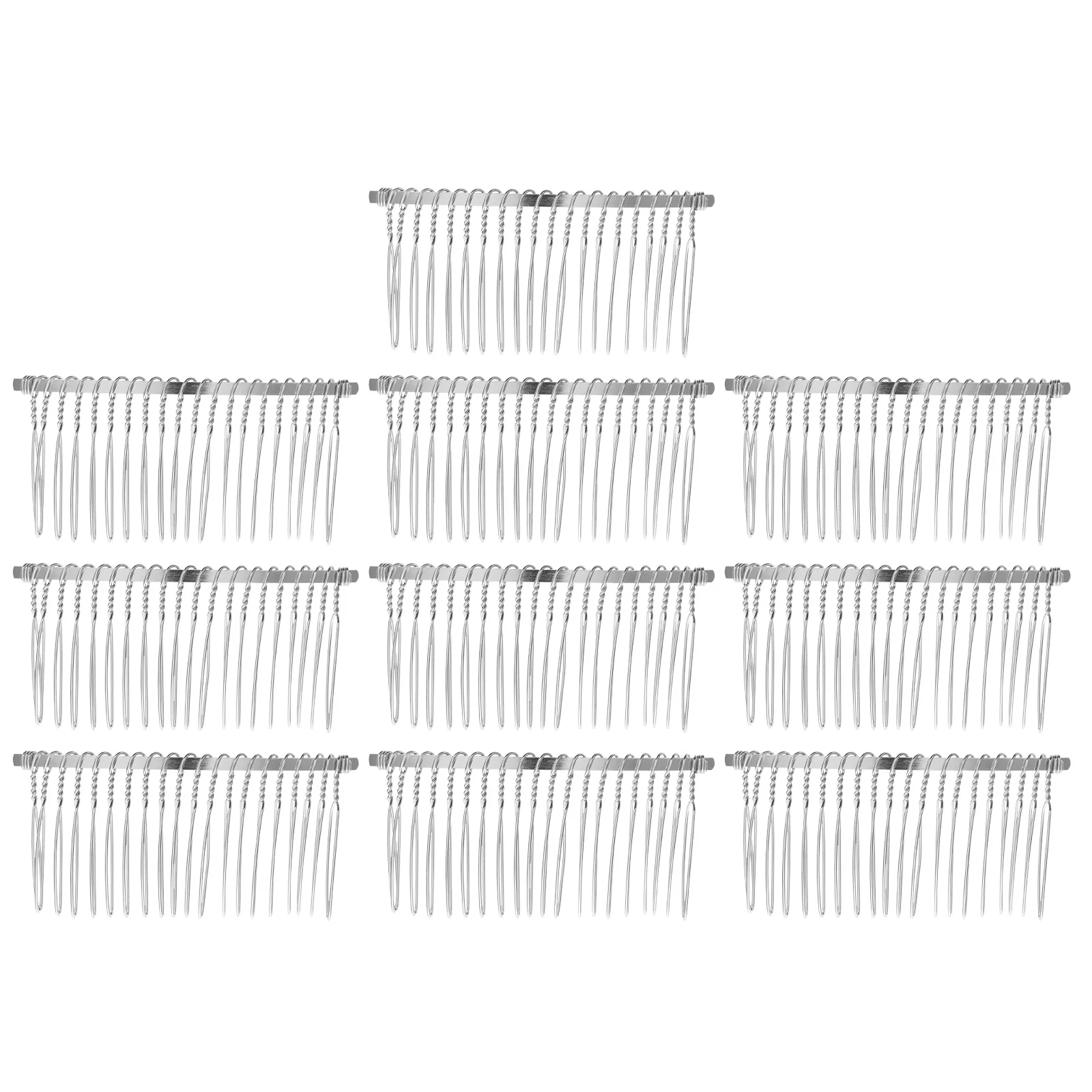 

10Pcs Metal Hair Comb Stylish Inserted Combs for Women Prom Church Meetings Dancing 20k White Hair Comb Women Headdress