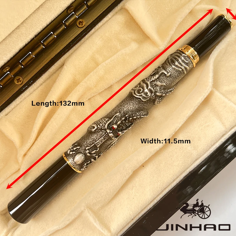 1 PCS Jinhao High-grade Exquisite Oriental Dragon Embossed Relief Gift Beauty Calligraphy Fountain Pen