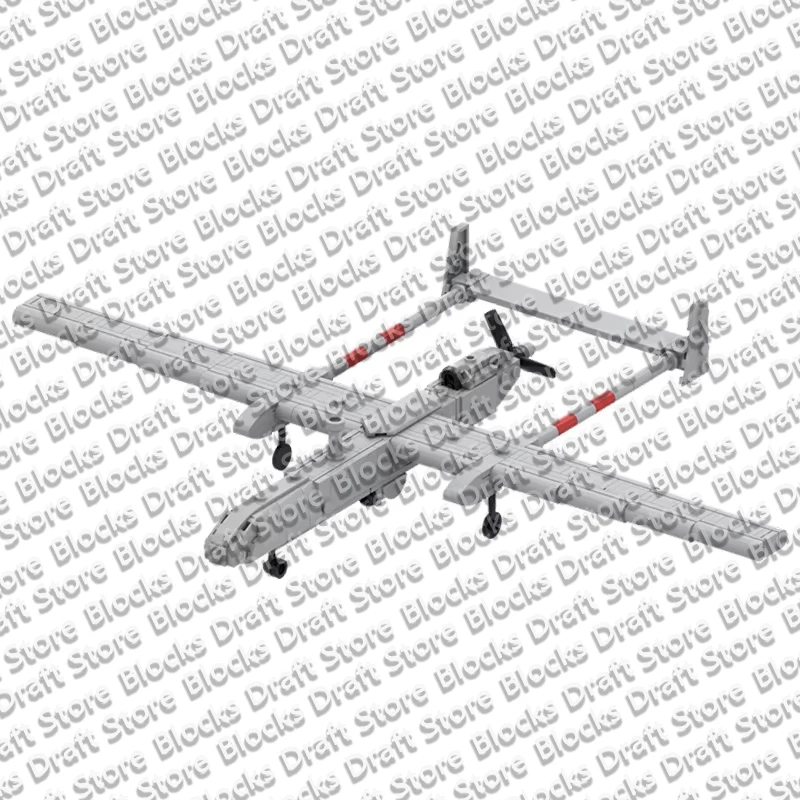 Reconnaissance Plane Model MOC Building Bricks War Equipment Modular Technology Gifts Holiday Assemble Toys Suit Display QWERT