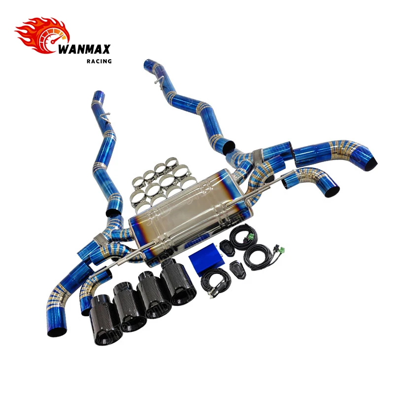 Professional Titanium Rear Valvetronic Exhaust for  M Series F90 M5 S63 4.4T Valved Electric Muffler Escapes Pipes
