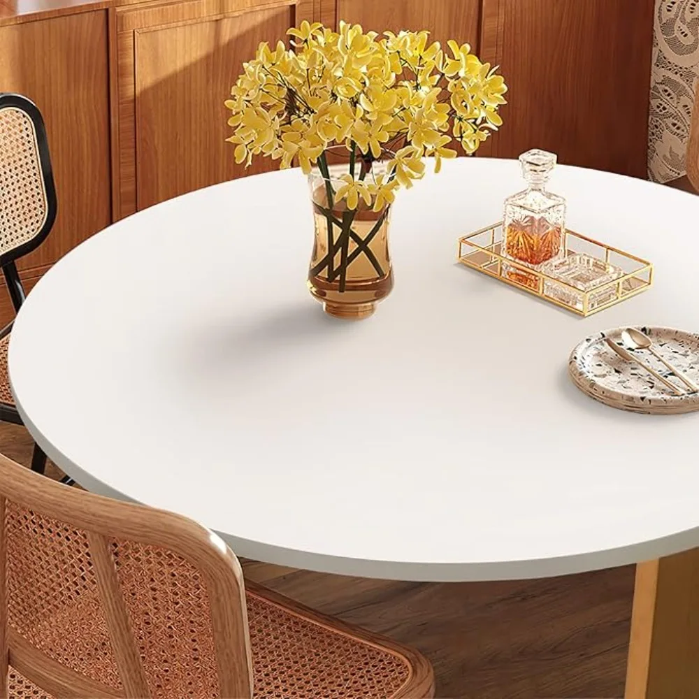 31,5" ronde eettafelset voor 2 personen, moderne kleine keukentafel uit het midden van de eeuw met houten poten en rotan eetkamerstoelen, set van 2