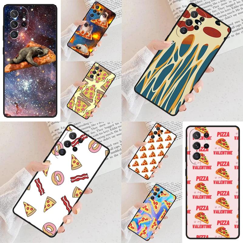 Pizza Food Bacon Cell Phone Case for Samsung Galaxy S26 Ultra S25 S24 S23 S22 S21 S20 Note10 Cover