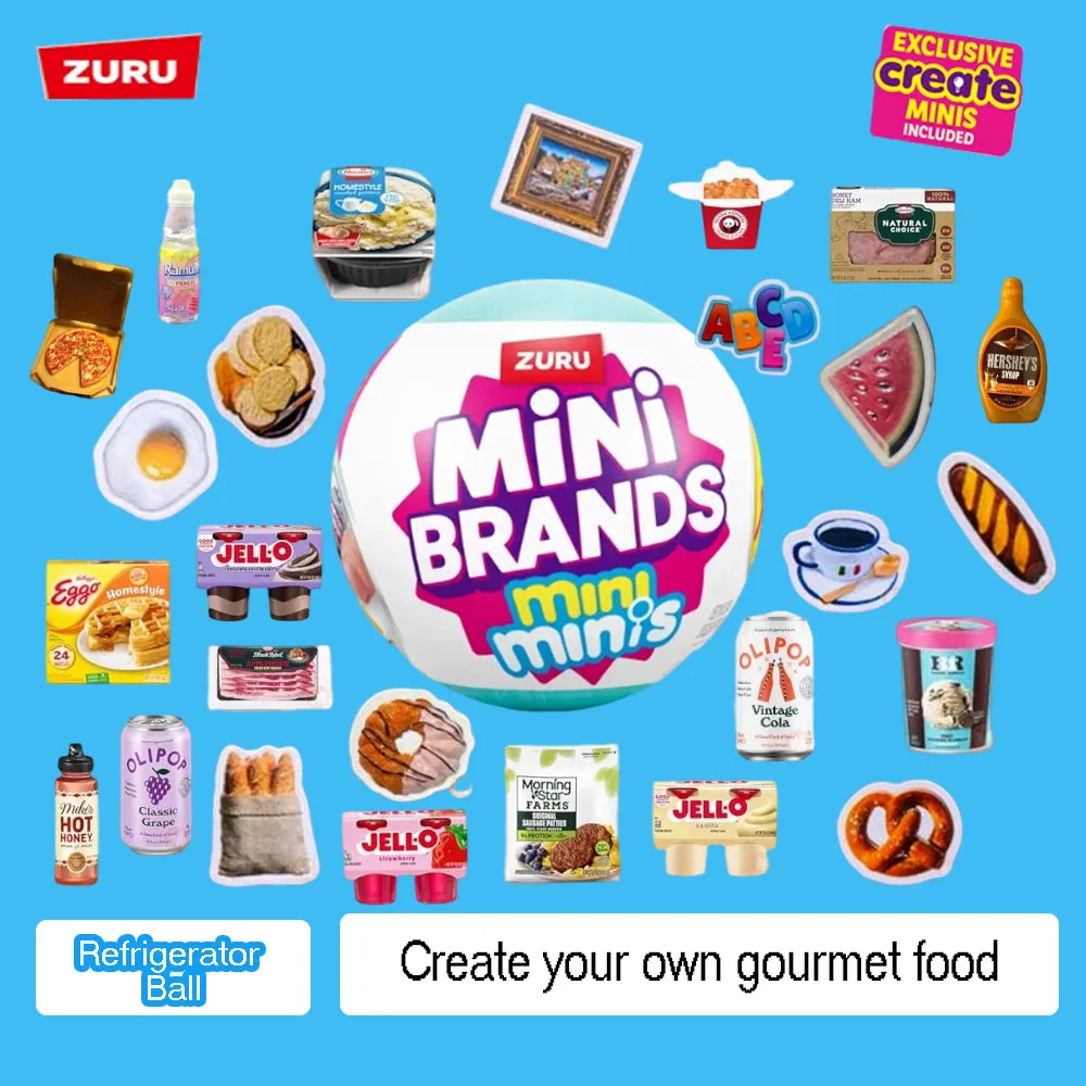 ZURU Mini Brands'Mini 5Surprise Blind Box Collection of Food and Household Items Is Perfect As A Toy Gift for Children.