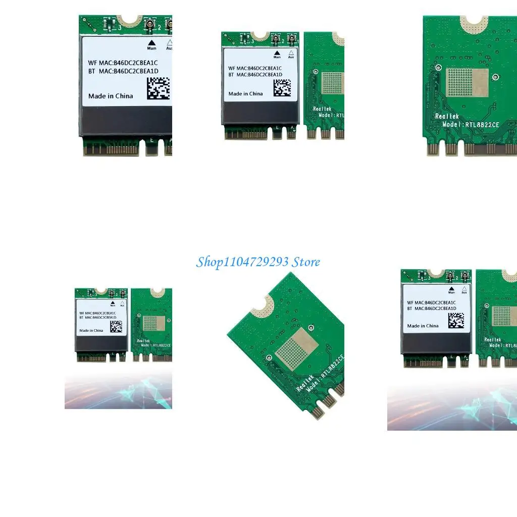 

Y2GD miniPCIE WIFI Card Dual-Band 2.4+5G 1200M BT5.1 Wifi Wireless Card 1200Mbps Mini PCIE Card RTL8822CE RTL8822CE