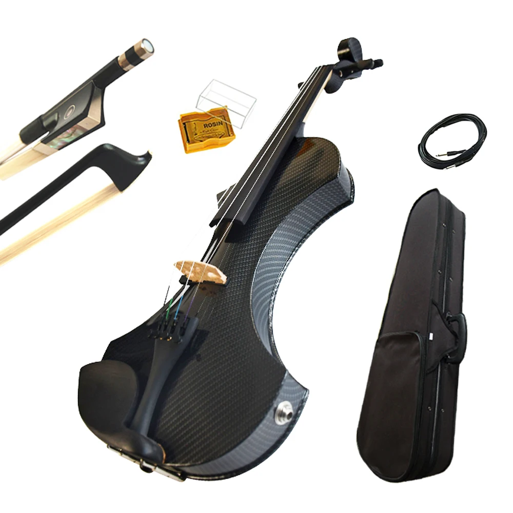 

Professional Handmade Black 4/4 High Grade Electric Violin