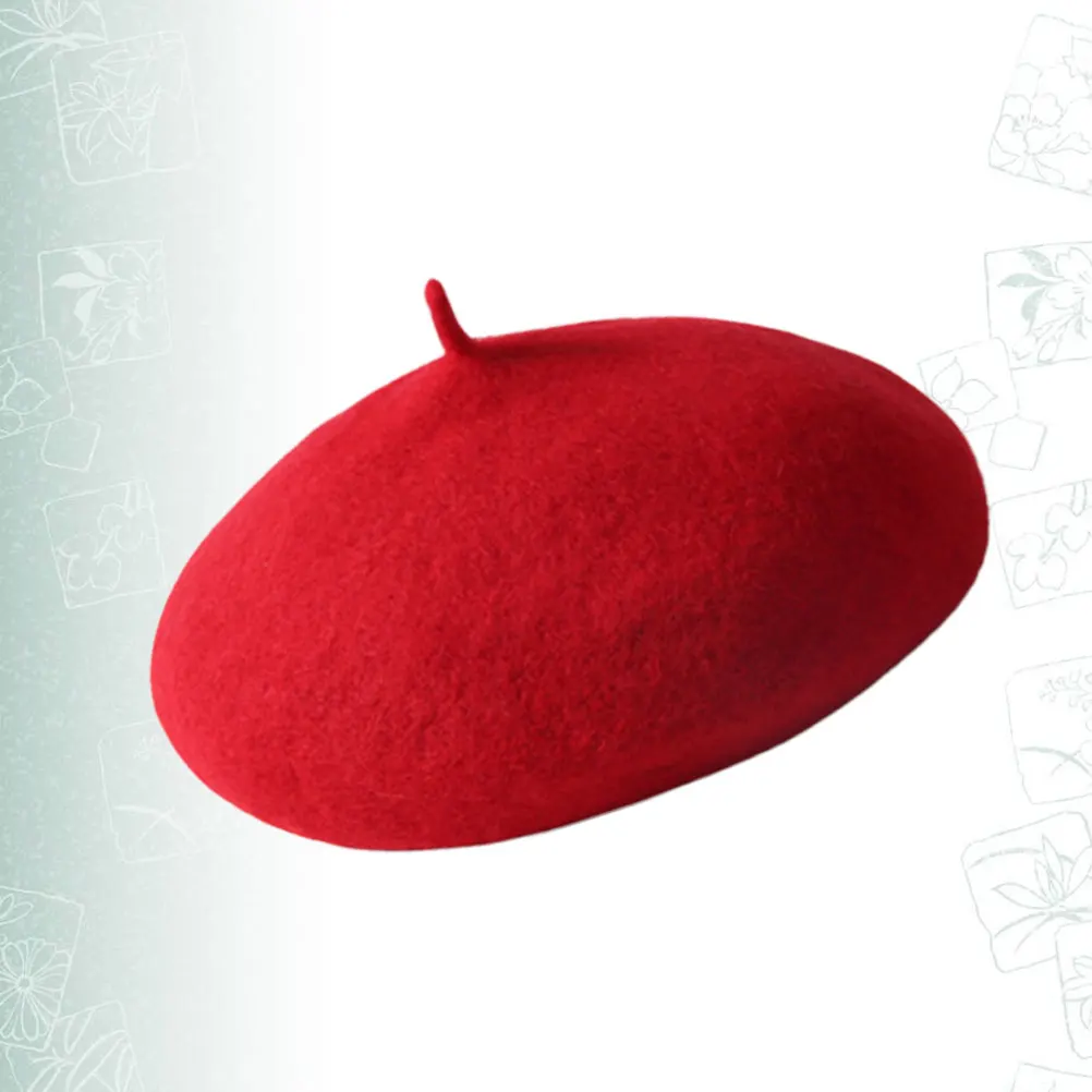 

Girl'S Wool Beret Warm Lightweight Baby Hat For Winter Autumn Spring Cute French Style Travel Hat For Girls