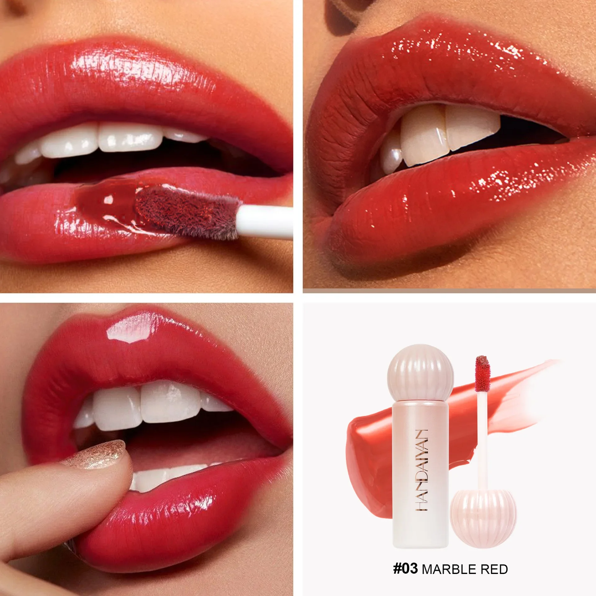 Mirror Lip Gloss As Light As Water Moisturizing Lipstick, Lightweight Glossy Water Tint Shiny Glass Lip Look Lipstick, 2.5ml