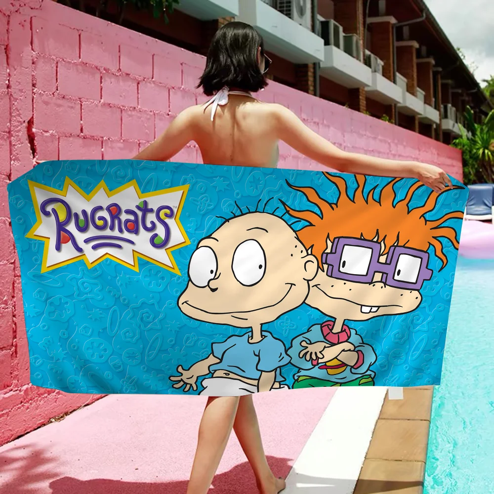 Cartoon Funny R-Rugrats Big Microfiber Beach Towels Quick Dry Towel Sand Beach Towels Pool Towel For Travel Swim Pool Yoga