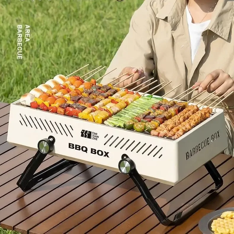 

Barbecue Stove, Home Outdoor Barbecue Rack, Folding Charcoal, Portable